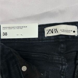 Zara Women's High Waist Skinny Jeans in Fierce Ink Blue